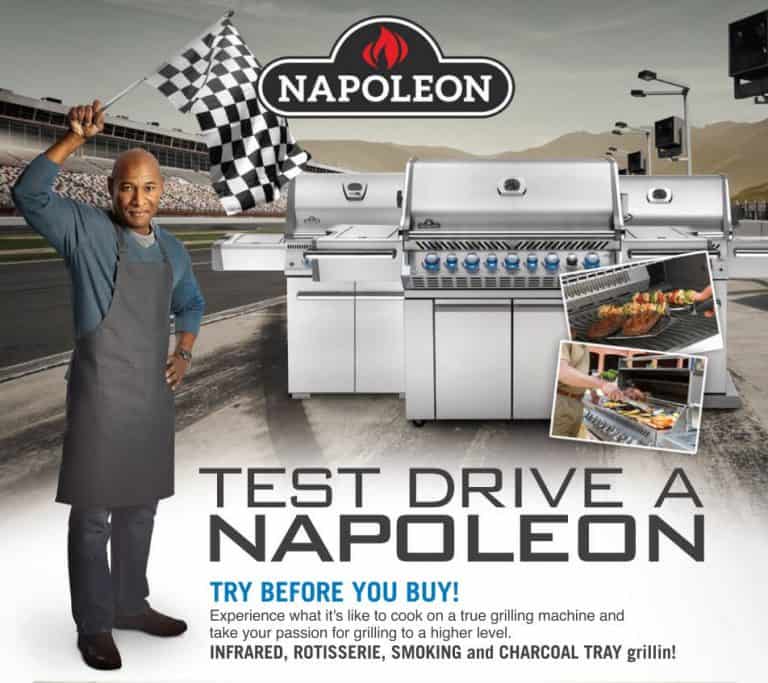 Person demonstrating test drive of a fireplace